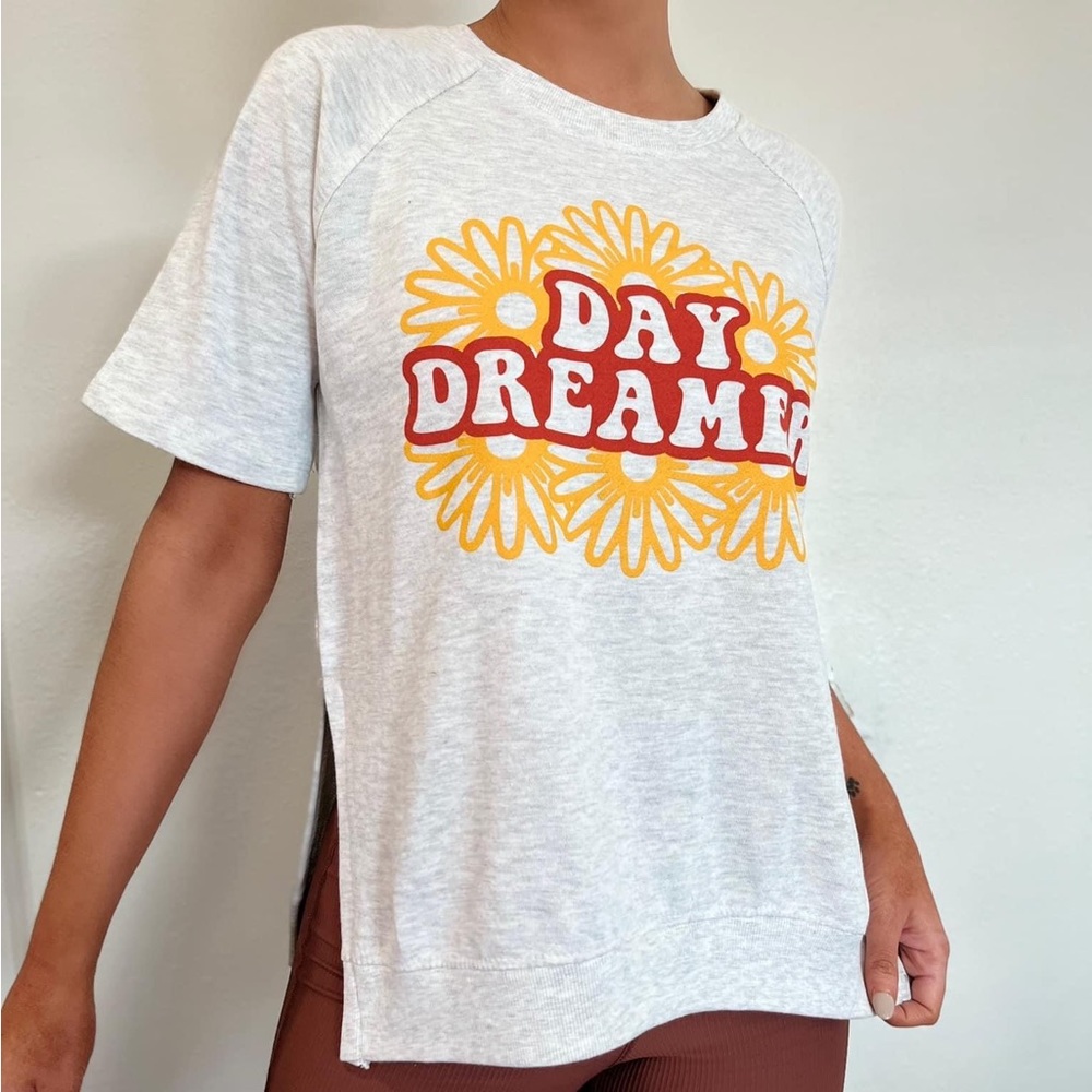 Short sleeve lightweight sweatshirt